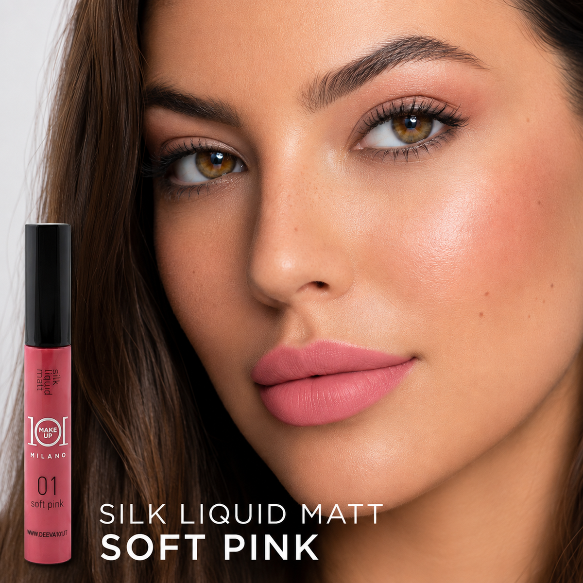 101 Cosmetica 101MakeUp Velvet Liquid Matte Lipstick 12 Hour Long Lasting Soft Pink Mauve or Brilliant Pink Made in Italy 8 ml