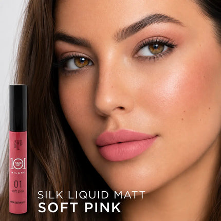 101 MakeUp Silk Liquid Matt 8ml Rosa Suave, Malva, Rosa Brillante – Made in Italy