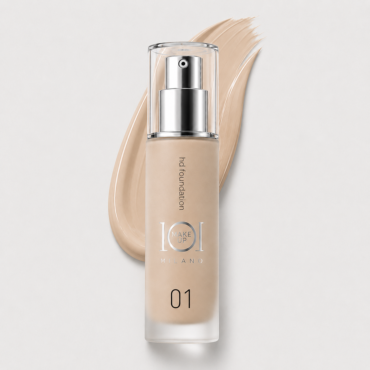101 Cosmetica 101MakeUp HD Foundation Hydrating Illuminating with Cherry Extract and Vitamin C Made in Italy 4 Shades 30 ml