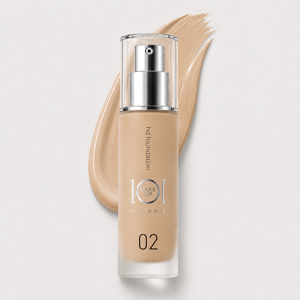 101 Cosmetica 101MakeUp HD Foundation Hydrating Illuminating with Cherry Extract and Vitamin C Made in Italy 4 Shades 30 ml