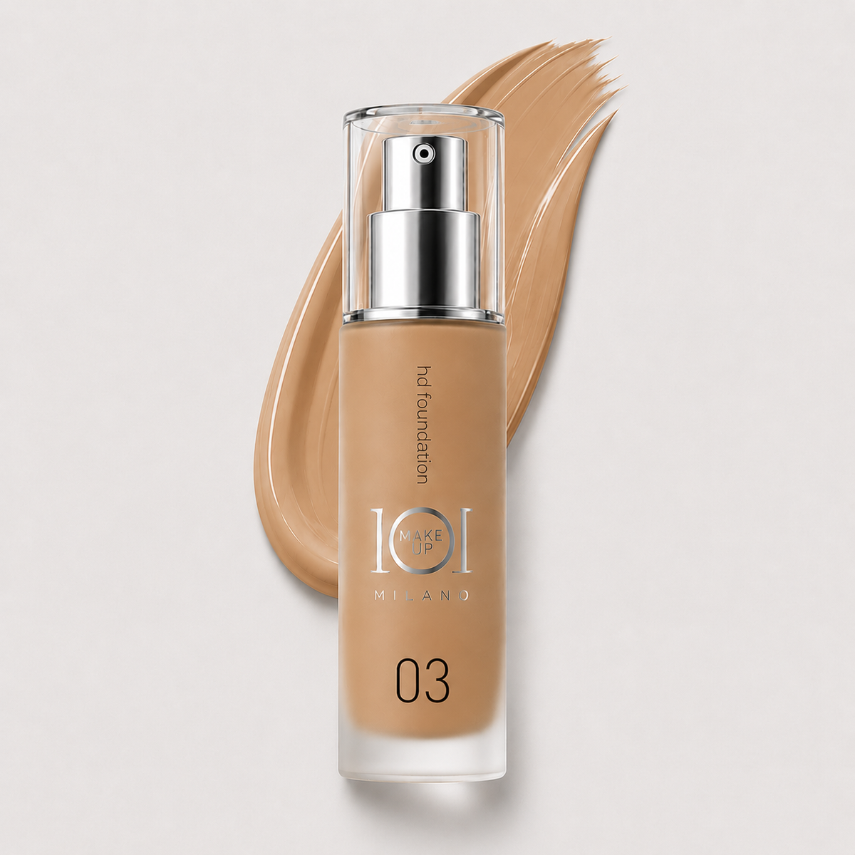 101 Cosmetica 101MakeUp HD Foundation Hydrating Illuminating with Cherry Extract and Vitamin C Made in Italy 4 Shades 30 ml