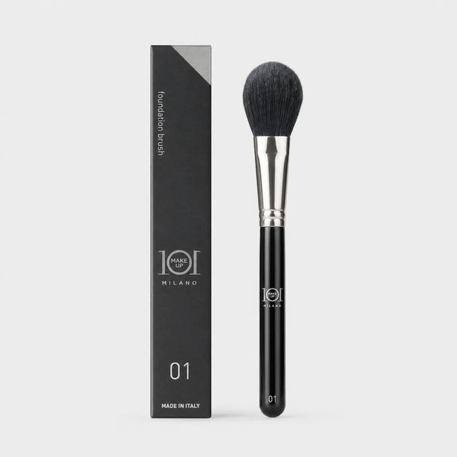 101 MakeUp Pennello per Fondotinta Made in Italy – Pennello Professionale per Trucco Viso