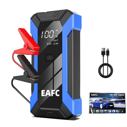 1200A Portable Car Jump Starter Power Bank, 12V Battery Booster Pack With LED Flashlight SOS Lights