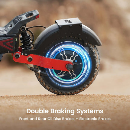 12 Inch Electric Scooter 2400W Dual Motor Off Road 20Ah Battery 60km/h Max Speed Foldable Two-Wheeler