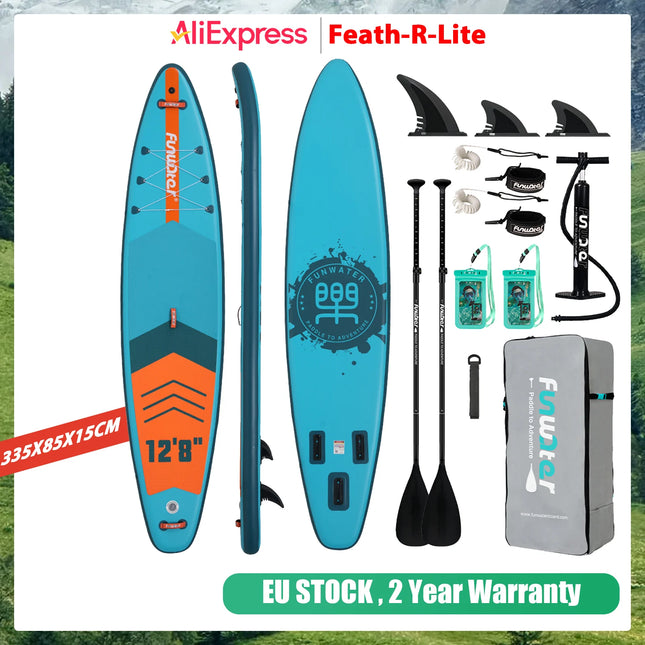 Inflatable Stand Up Paddleboard 385x85x15cm Non-Slip SUP Board for Water Sports and Outdoor Surfing