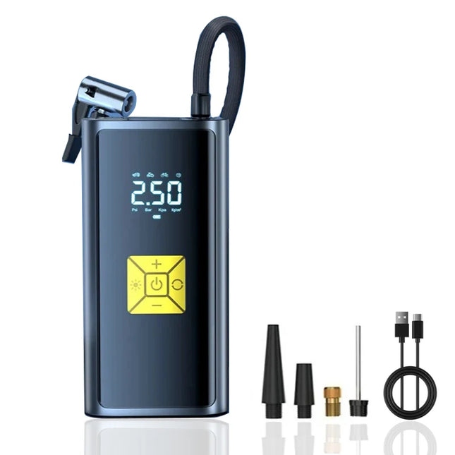 Portable 150PSI Smart Air Pump, 6000mAh Cordless Tire Inflator For Car, Motorcycle, Bicycle And Toys