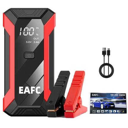 1200A Portable Car Jump Starter Power Bank, 12V Battery Booster Pack With LED Flashlight SOS Lights