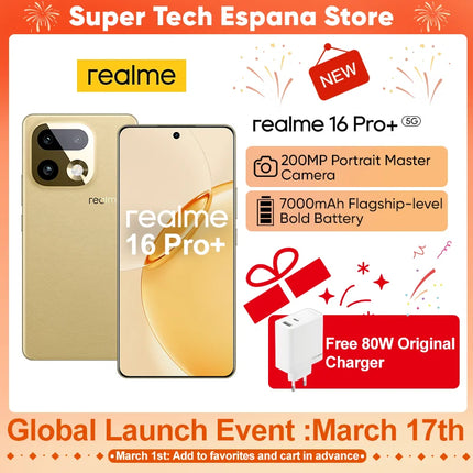 16 Pro+ 5G Smartphone 200MP OIS Kamera Snapdragon 7 Gen 4 6,8'' AMOLED 144Hz Curved Display 7000mAh 80W
