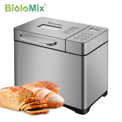 19-in-1 Automatische Brotbackmaschine 1KG aus Edelstahl mit programmierbarem Backprogramm und Nussdosierer