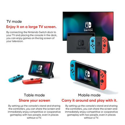 Nintendo Switch Gaming Console with 6.2 Inch Touchscreen, Joy-Con Controllers and Docked TV Mode