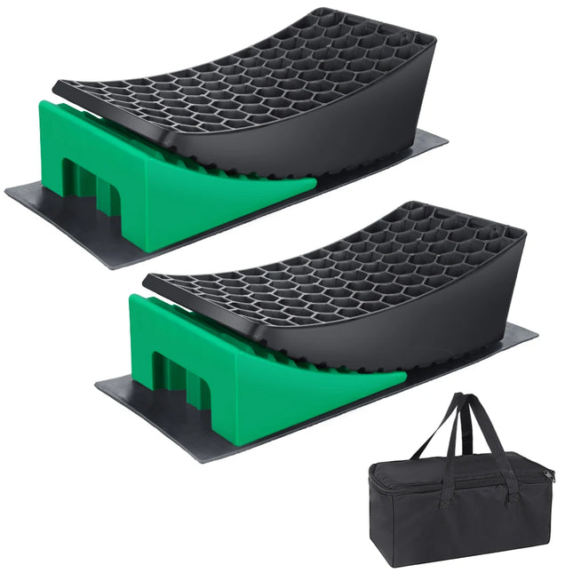 Heavy Duty RV Leveling Ramps with Carrying Bag and Non-Slip Mat for Motorhome and Caravan Stability