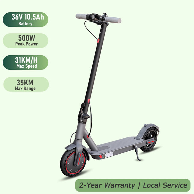 Foldable Electric Scooter with 500W Motor, 35KM Range, 31KM/H Speed and Smart App Control 8.5 Inch