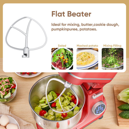 Impastatrice da Cucina Elettrica 1200W con Schermo OLED, 11 Velocità, Testa Inclinabile, Gancio per Impasto, Frusta