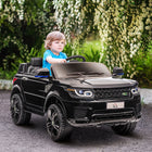 Electric Kids Ride-On Car with Remote Control and Music Four Wheel Metal Black Vehicle 5 KM/H Play
