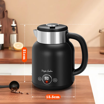 1.7L Stainless Steel Electric Kettle with Adjustable Temperature Control 40-100C Rapid Boil 2200W