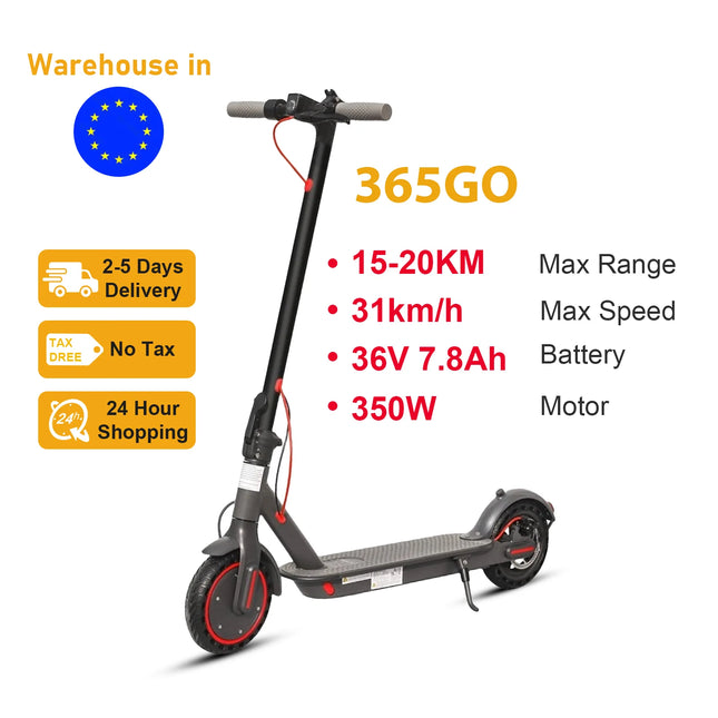 Foldable Electric Scooter for Adults 350W Motor 31km/h Top Speed 20km Range with Smart App Control