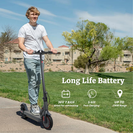 Faltbarer Elektroroller mit 350W Motor, 8,5 Zoll Reifen, 25 km Reichweite und Smart-App-Anbindung