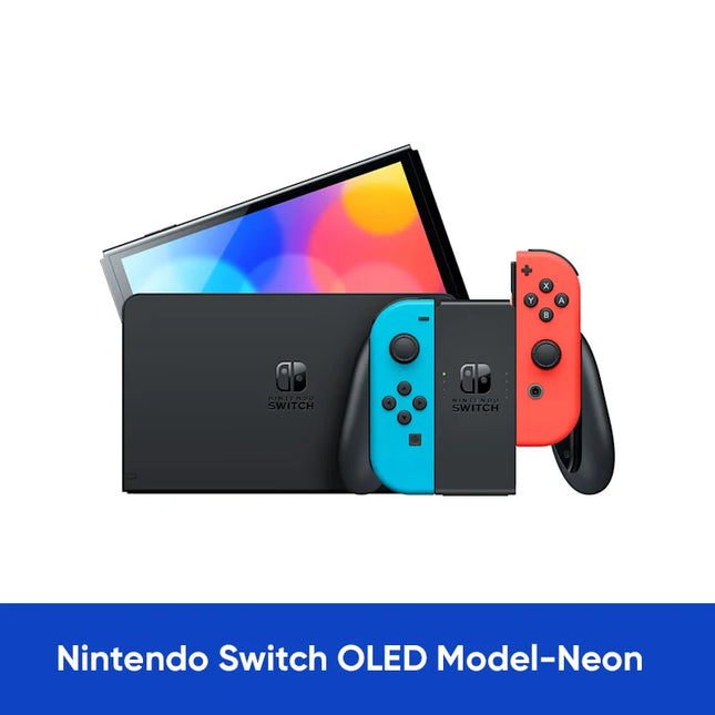 Nintendo Switch OLED Model 64GB Handheld Gaming Console with 7-inch Screen and Wired LAN Port - White