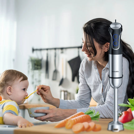 1500W 5-in-1 Stabmixer mit Edelstahlklingen für Smoothies und Babynahrungsvorbereitung
