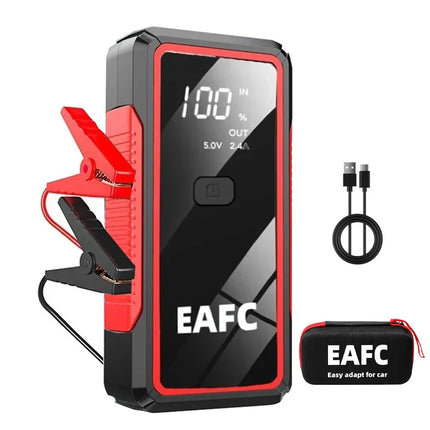 1200A Portable Car Jump Starter Power Bank, 12V Battery Booster Pack With LED Flashlight SOS Lights