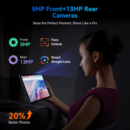 11 Inch Android 15 Tablet 24GB RAM 128GB ROM Octa Core WiFi Gaming Tablet with Keyboard and Mouse