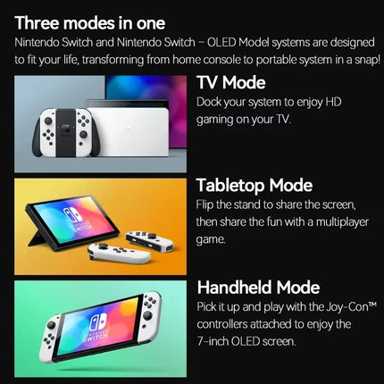 Console Nintendo Switch OLED 64 Go - écran OLED 7 pouces, système de jeu TV, portable et sur table