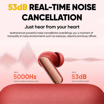 Wireless TWS Earbuds with Active Noise Cancellation 53dB Hi-Res Audio 48H Battery Life Waterproof In-Ear