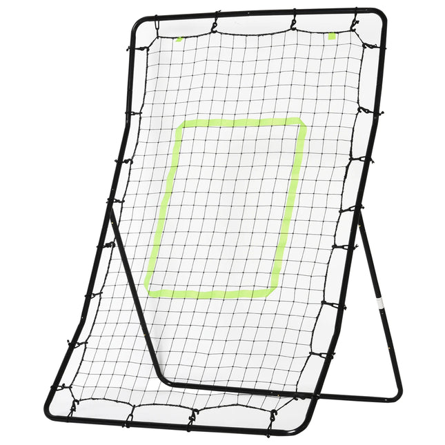 Adjustable Baseball Rebounder Net Practice Wall with Target Zone for Throwing and Batting 75x126cm