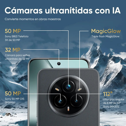 Telefono Mobile 5G 14 Pro+ Fotocamera OIS 50MP Zoom Periscopio 3X Chipset Snapdragon 7s Gen 3 Batteria 5260mAh Ricarica 80W