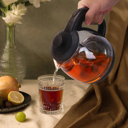 1L Glas-Wasserkocher mit Teesieb, 2200W Schnellkochfunktion, BPA-freies LED-Licht und Warmhaltefunktion