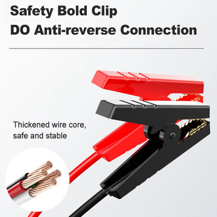 1200A Portable Car Jump Starter Power Bank, 12V Battery Booster Pack With LED Flashlight SOS Lights