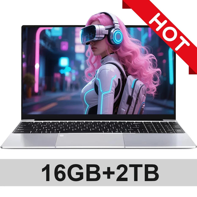 15.6 Inch Ultra Slim Laptop Intel Core i3 16GB RAM 1TB SSD Windows 11 Pro Office Home Student PC