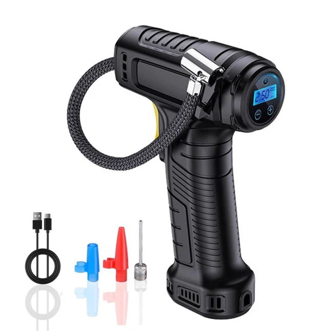 120W Portable Digital Air Compressor Tire Inflator for Car Bicycle Motorcycle and Sports Equipment