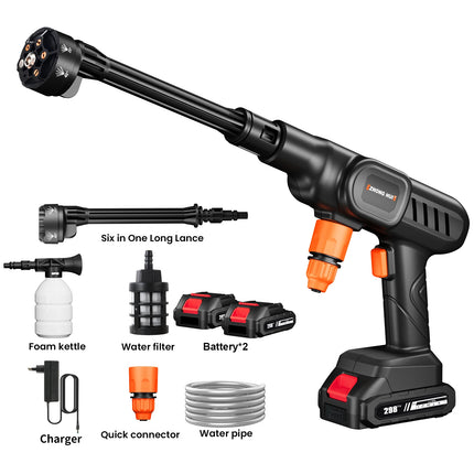 6-in-1 Cordless High Pressure Washer with 12000mAh Battery for Car Cleaning and Garden Maintenance