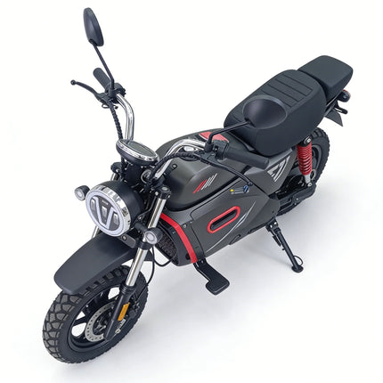 15 Zoll City E-Bike mit Doppelsitz 2000W 48V 18Ah Lange Reichweite 90km Pendler Motorrad Roller
