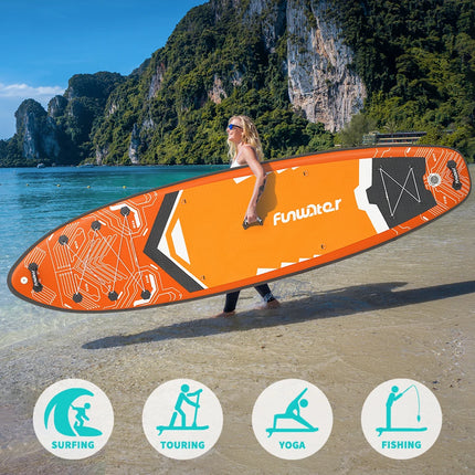 Paddle gonflable debout 11,5 pieds Large SUP stable pour sports nautiques, aventure et voyage
