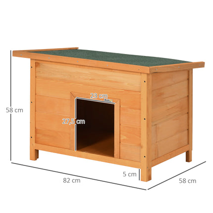 Weatherproof Wooden Dog House With Openable Bitumen Roof And Spacious Interior For Small Pet Comfort