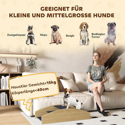 2-in-1 Holz-Agility-Wippe für Hunde, Schaukelrampe für kleine und mittelgroße Hunde, Training und Spielspaß