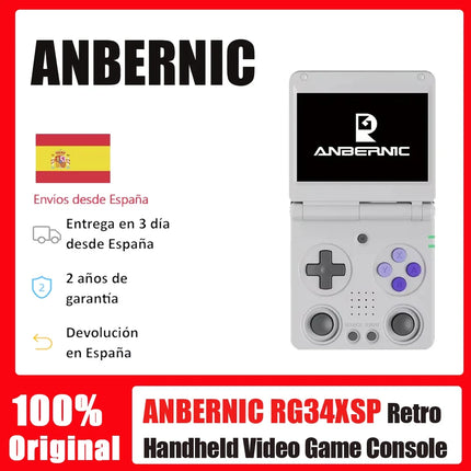 Consola de juegos portátil plegable con pantalla IPS de 3.4 pulgadas, emulador retro de 64GB, más de 5000 juegos y salida HDMI