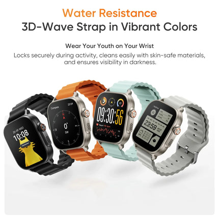 1.97" AMOLED Smartwatch with Built-in GPS, Heart Rate, Sleep Tracking and 14 Days Battery IP68 Rating