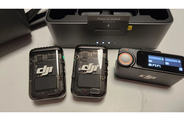 DJI Mic 2 Wireless Lavalier Microphone Noise Cancellation 32Bit 48kHz Internal Recording 250m Range 18h