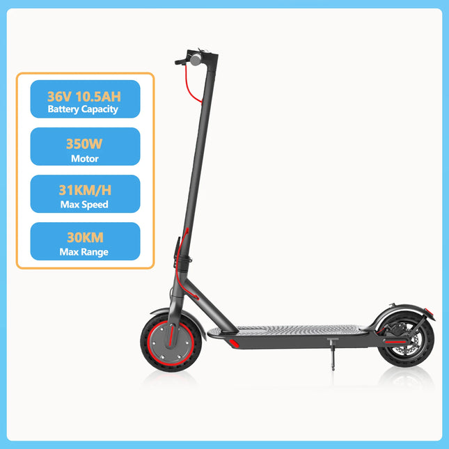 350W Electric Scooter with 30km Range and App Control Foldable Commuter for Adults Urban Travel