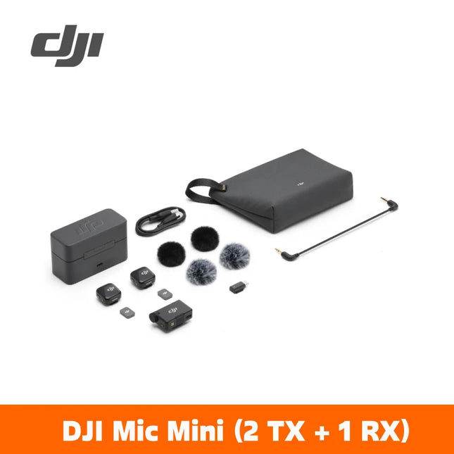 DJI Mic Mini Wireless Microphone System with Intelligent Noise Cancelling for Cameras and Smartphones