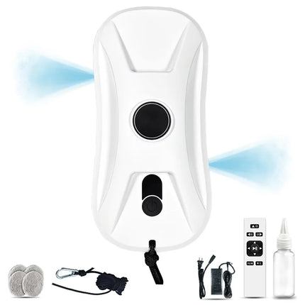 Robot Nettoyeur de Vitres Intelligent Automatique avec Puissance d’Aspiration 2700Pa et Réservoir d’Eau de 60ml pour Surfaces en Verre