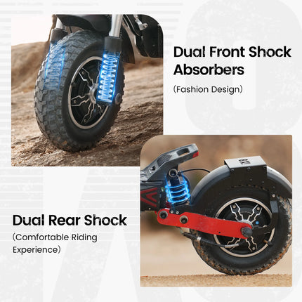 12 Inch Electric Scooter 2400W Dual Motor Off Road 20Ah Battery 60km/h Max Speed Foldable Two-Wheeler