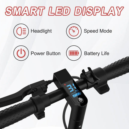 Monopattino elettrico pieghevole per adulti con motore 350W, autonomia 30 km e batteria ad alta capacità 36V 10,5Ah