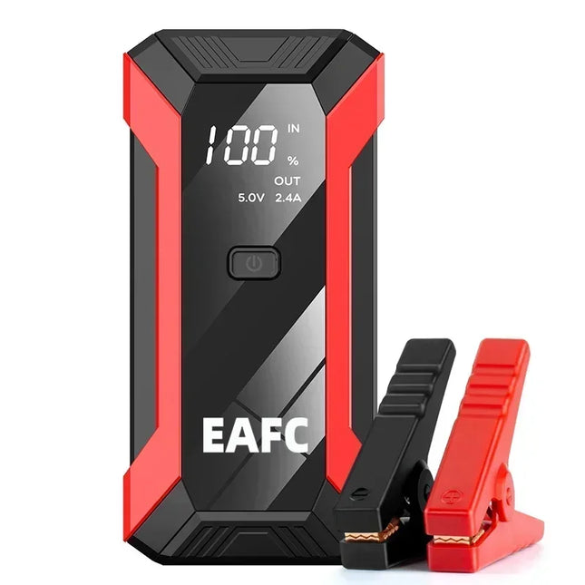 1200A Portable Car Jump Starter Power Bank 12V Battery Booster With Wireless Charger And Safety Hammer