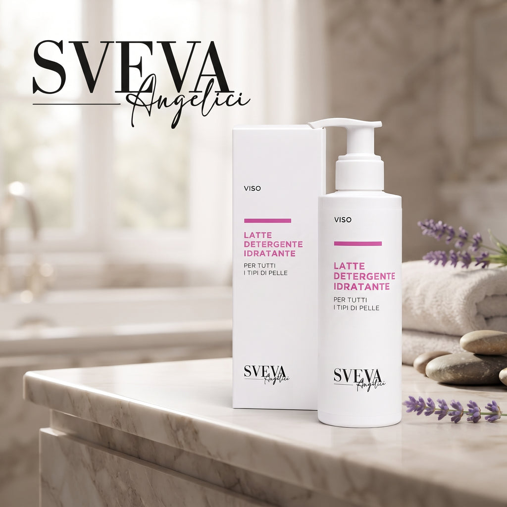 101 Cosmetica Sveva Moisturizing Cleansing Milk for All Skin Types Made in Italy Sveva Line 150 ml