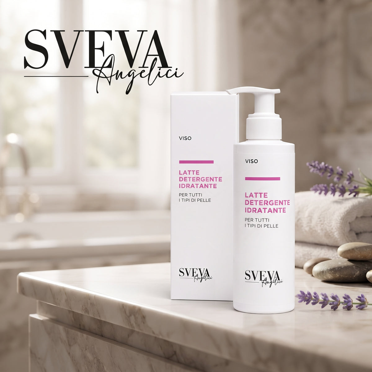 101 Cosmetica Sveva Moisturizing Cleansing Milk for All Skin Types Made in Italy Sveva Line 150 ml