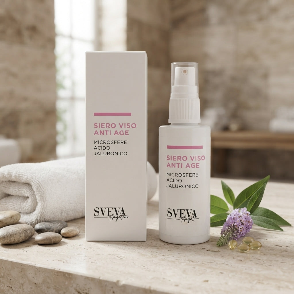 101 Cosmetica Sveva Anti-Age Face Serum with Hyaluronic Acid Microspheres Made in Italy Sveva Line 50 ml